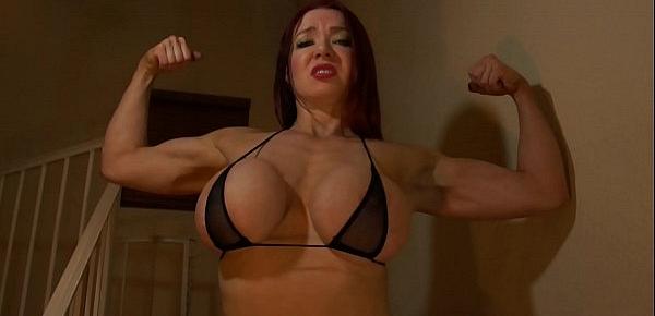  Muscle Babe Humiliates Your Scrawny Body